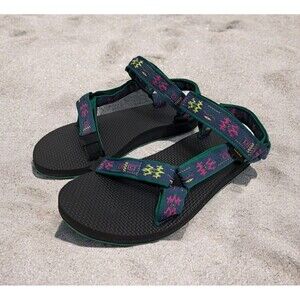 Teva Original Universal Gecko Aztec Southwest Strap Sandals Womens 8 Strappy